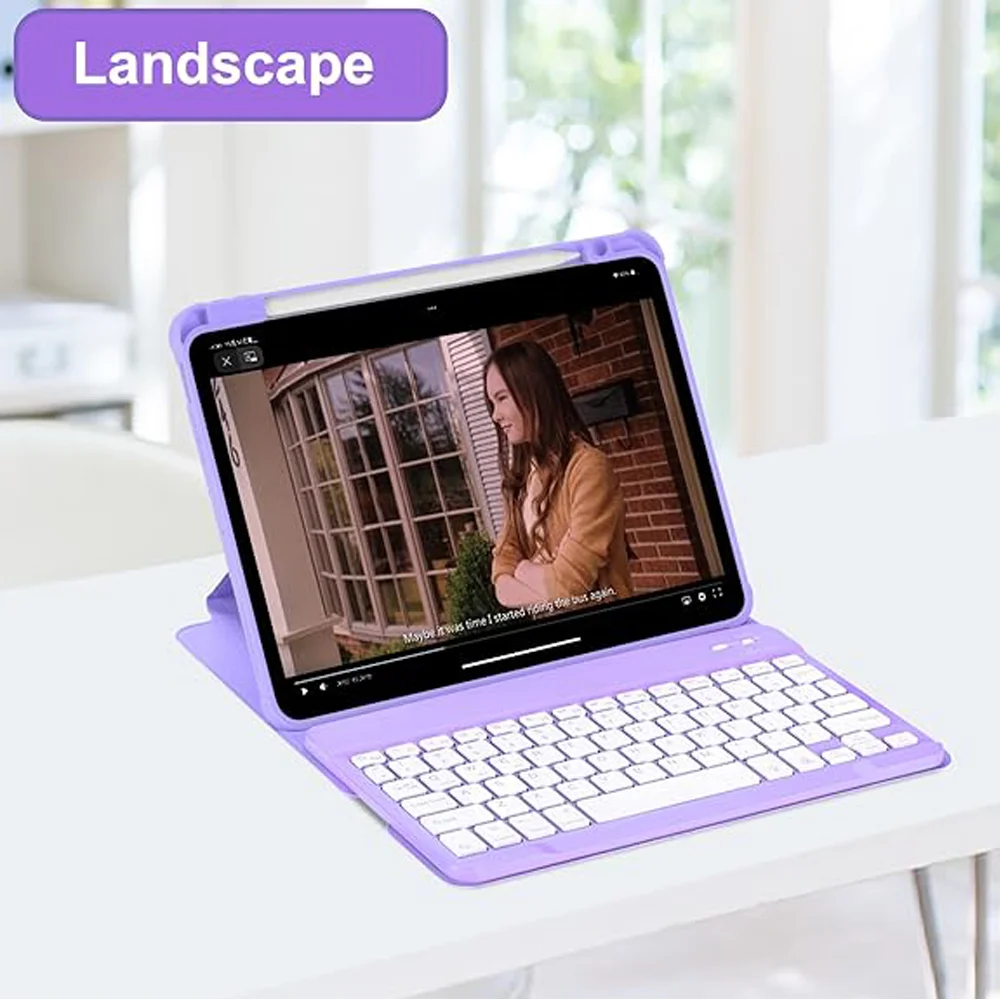 360-Degree Rotating Keyboard Case with Mouse