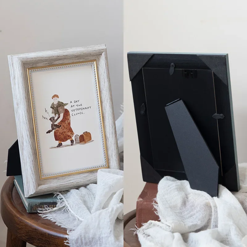 美しいフレーム、ヴィンテージブラウンピーコックブルーデスクトップ