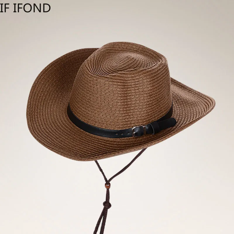 Summer Hat Panama Hats Men Straw Cowboy Hat Sun Folding Western Wide Curved Brim,sun hat,sun protection hat