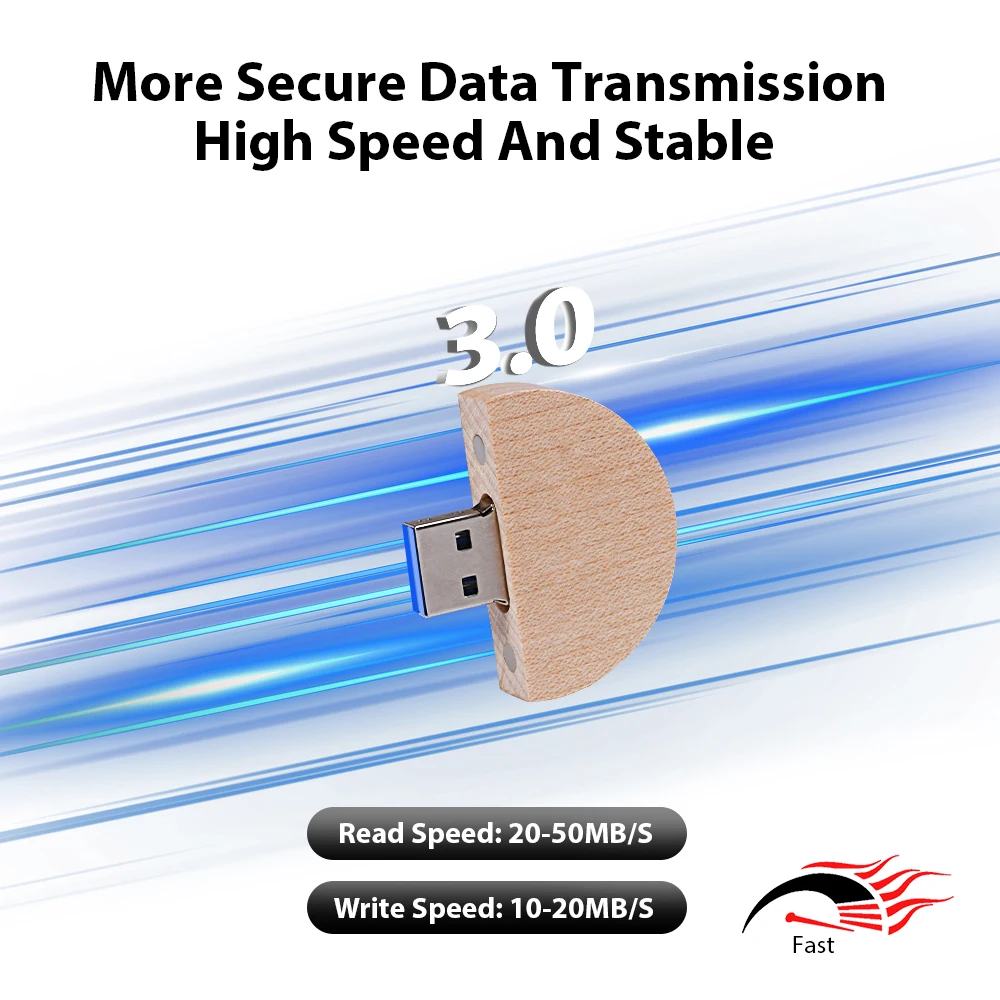 USB3.0 원형 나무 USB 3.0 플래시 드라이브 128GB 무료 맞춤형 로고 펜 드라이브 64GB 메모리 스틱 저장 장치 펜드라이브 32GB 나무 상자