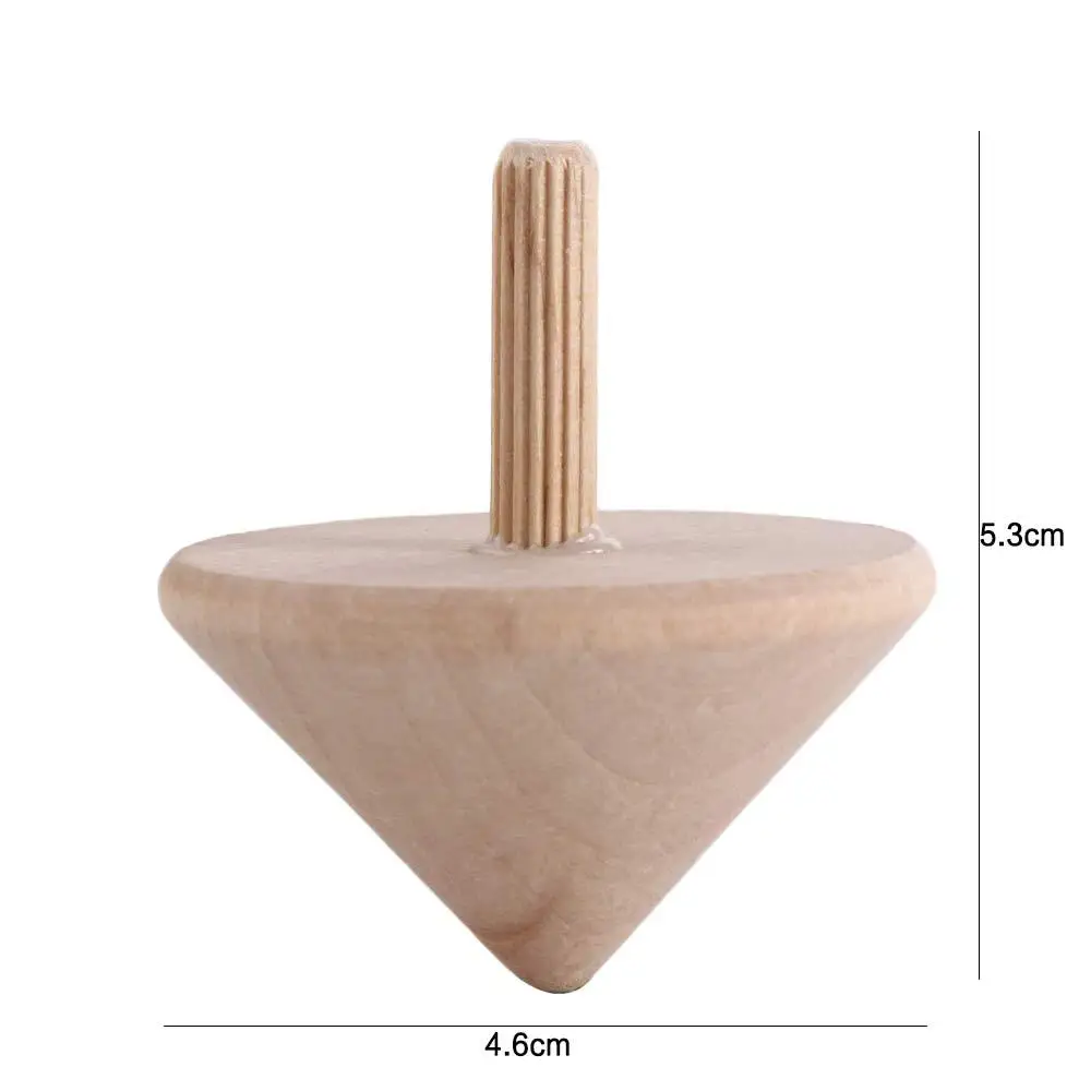 Peg-Top Kindergarten  For Children Desktop Art Craft Wooden Spinning Tops Gyro Toys DIY Gyroscope Toys Wooden Rotate Gyro