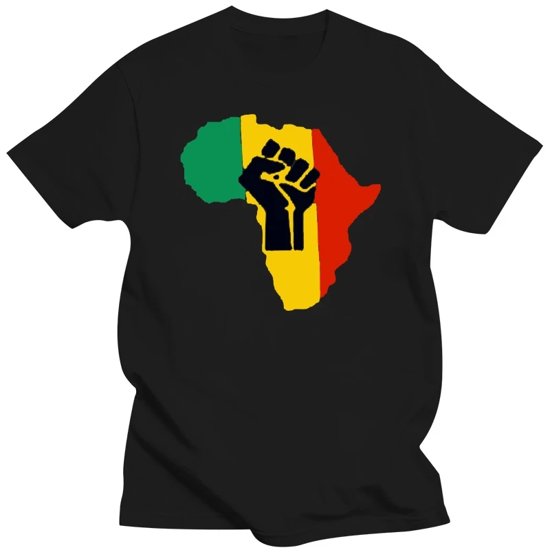 

Новая белая мужская футболка с музыкальным логотипом Africa Power Rasta Reggae, размер от S до 3xl, одежда в стиле хип-хоп, хлопковая белая футболка