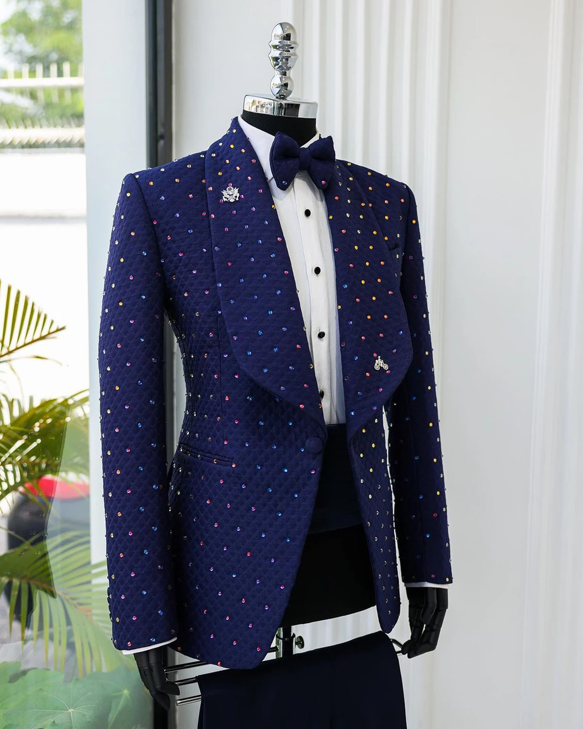 Handmade Men 2 Pieces Wedding Suits Tuxedos Groom Wear men wedding suits