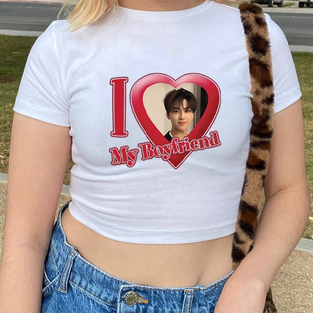 I Love My Boyfriend Jaemin Crop Top Kpop Shirt Trendy Y2k