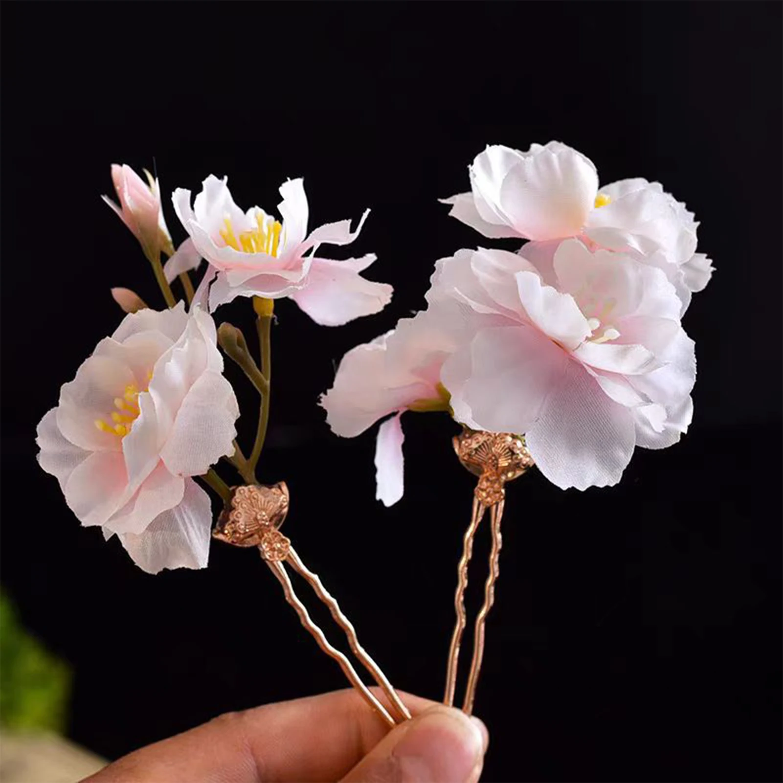 Retro Haarnadel Kirsche Haarnadel Chinesischen Stil Hanfu Haar Zubehör Blume Gabel Haarnadel Mädchen Party Kopfschmuck Zubehör – Detail 2