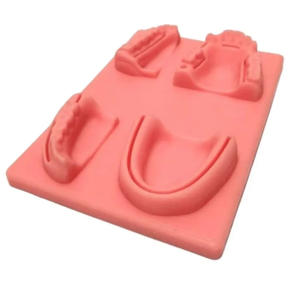 실리콘 치과 구강/잇몸 봉합 모델 봉합 연습 4가지 상처 유형 치과 교육 모델 부드러운 시뮬레이션 구강 피부 봉합 패드