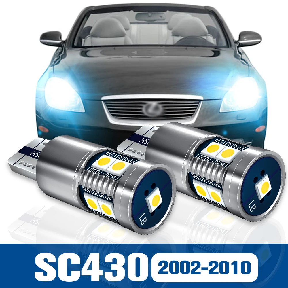 

2pcs LED Clearance Light Bulb Parking Lamp Accessories Canbus For Lexus SC430 2002 2003 2004 2005 2006 2007 2008 2009 2010