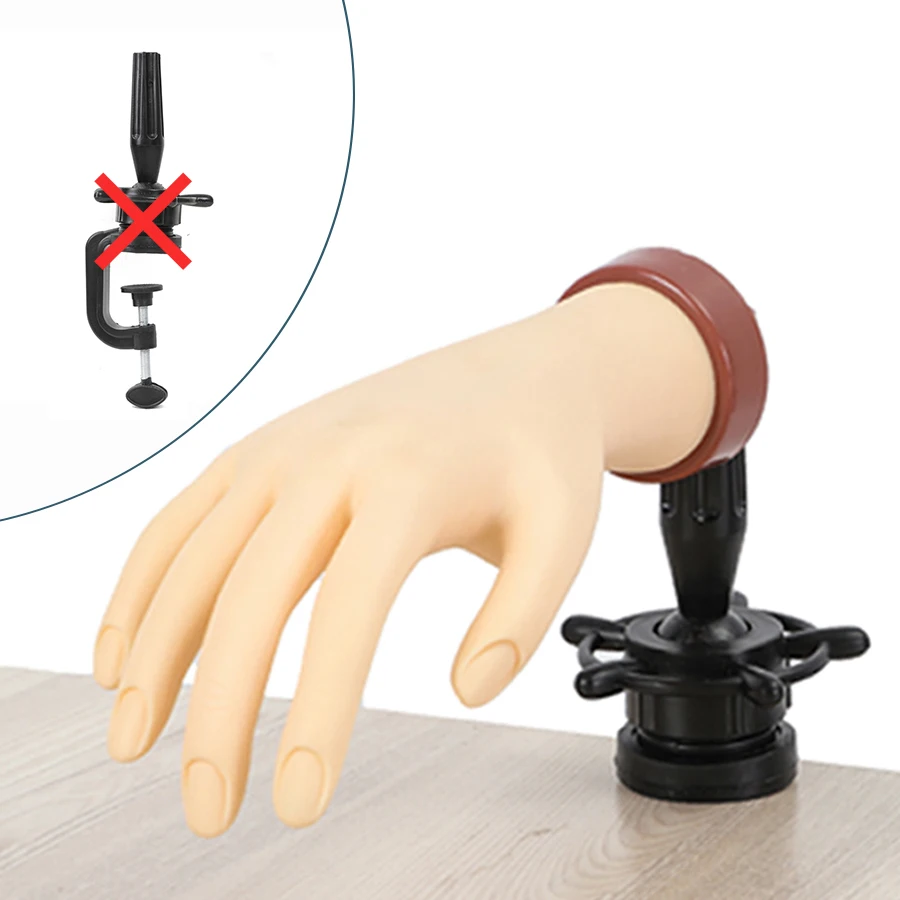 Description Picture 3 of itemSilicone Nail Art Practice Hand Acrylic Fake Nail Training Fingernails Model Soft Flexible Bendable Mannequin Manicure Tools