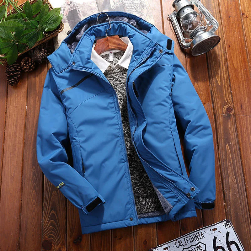 Men's winter plush thickened jackets 2022 Outdoor Big size Mountaineering windbreaker Tactical camping waterproof heating Jacket
