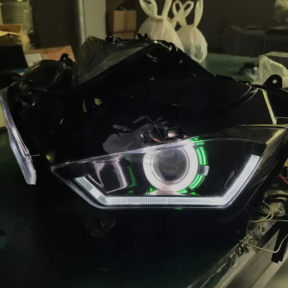 社外、YZF-R25、R3ヘッドライト 2013 - 2018 YZF-R25-YZF-R3用ヘッドライト,自転車用,天使の目,yzf r25