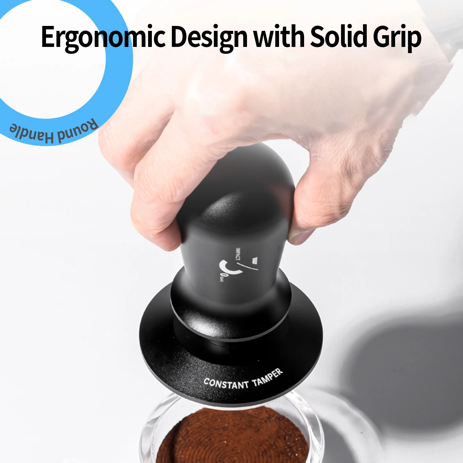 OANKR Constant Pressure Espresso Tamper with Calibrated Spring-Loaded Mechanism, Chic Barista Tool
