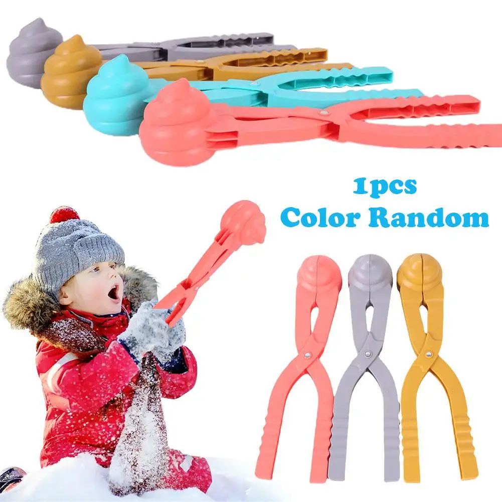 

Poop Shaped Snowball Maker Clip Children Outdoor Plastic Winter Snow Sand Mold Tool For Snowball Fight Outdoor Fun Sports W3l9