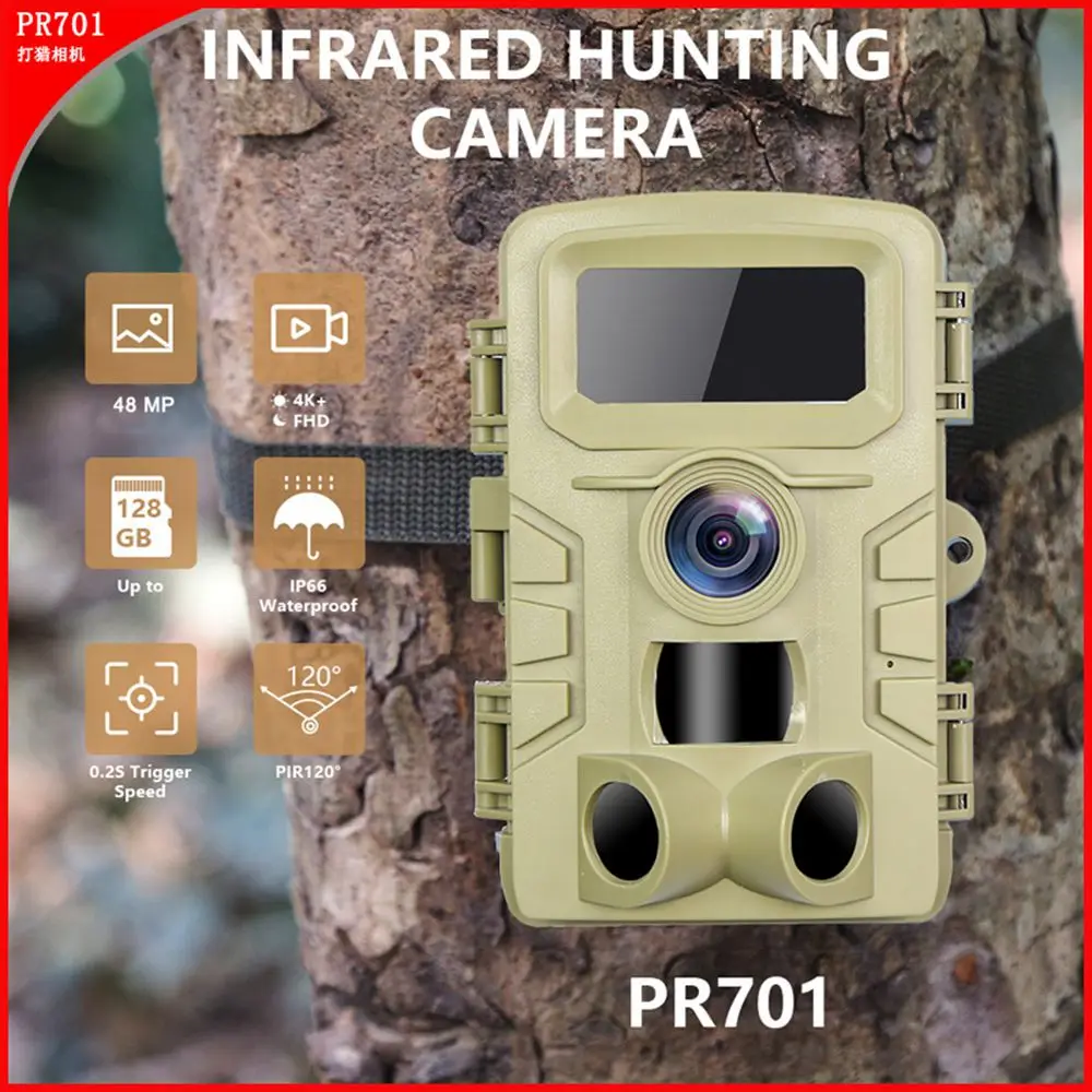 

Outdoor 48MP 1080P Hunting Wild Trail Camera Photo Traps 0.2s Trigger Time Camera Trap Wild Scouting Surveillance Cameras