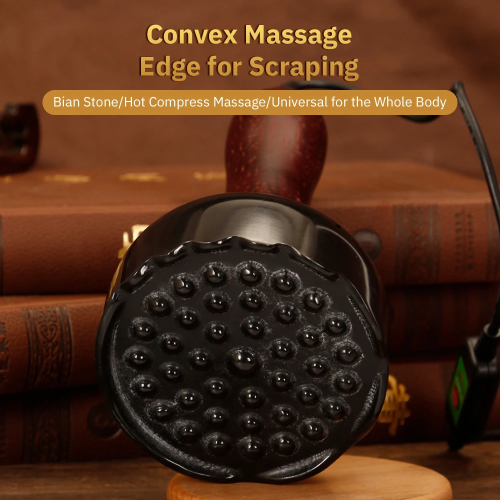 Bianstone Massager Spa Therapy Body Slimming Relaxation Massage Skin Scraping Moxibustion Guasha Dredging Meridian Massager