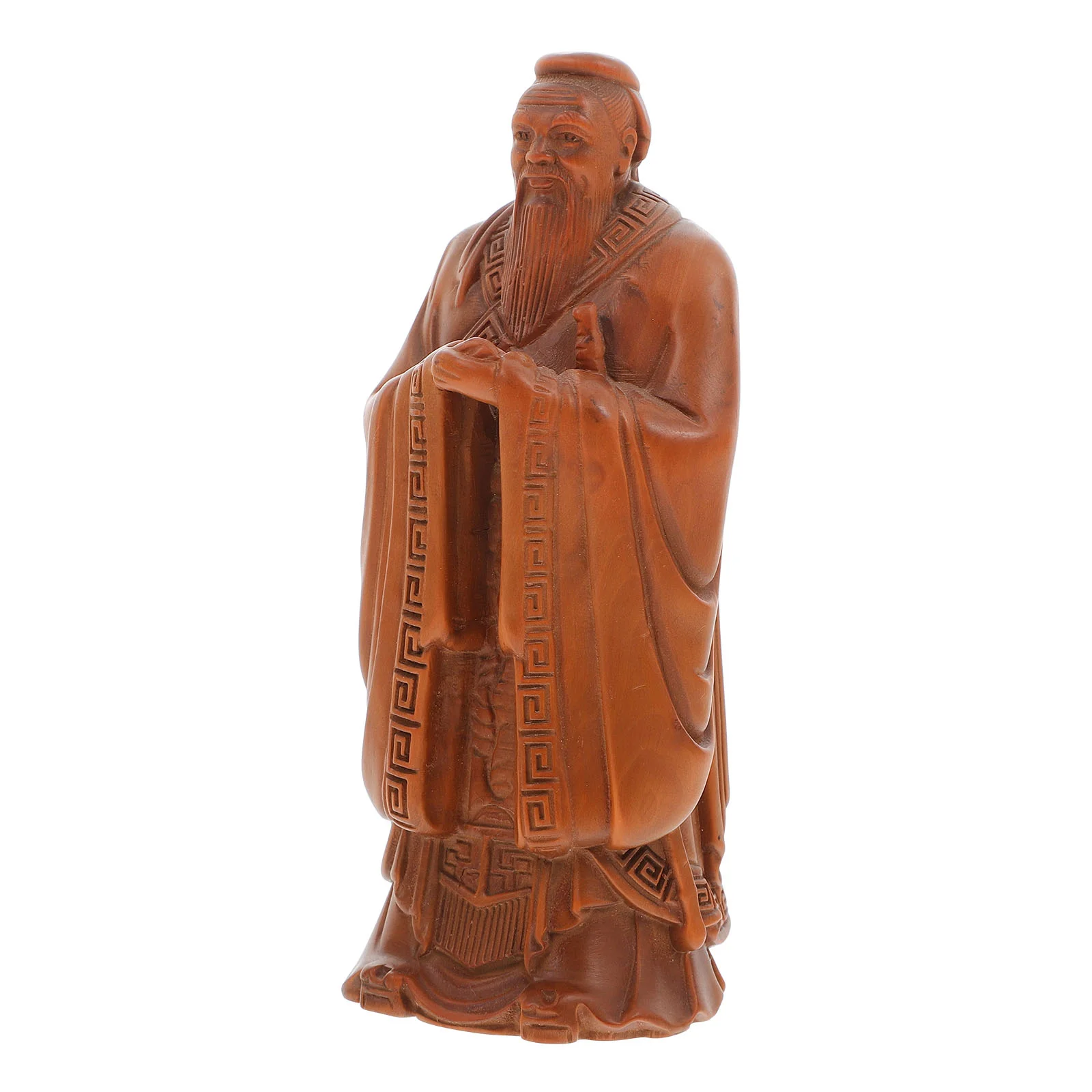 

Accessories Confucius Ornament Office Yoga Figurines Chinese Traditional Crafts Boxwood Unique Decor