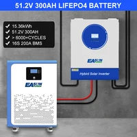 Batterie LiFePO4 EASUN POWER 51.2V 300Ah 15KWh 48V Lithium 6000+ cycles CAN RS485 avec Bluetooth BMS pour onduleur solaire Stock UE sans taxes 7