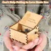 Vintage Engraving Wooden Music Box Hand-cranked Music Box Can't Help Falling in Love Music Box Wife Birthday Valentines Day Gift 2