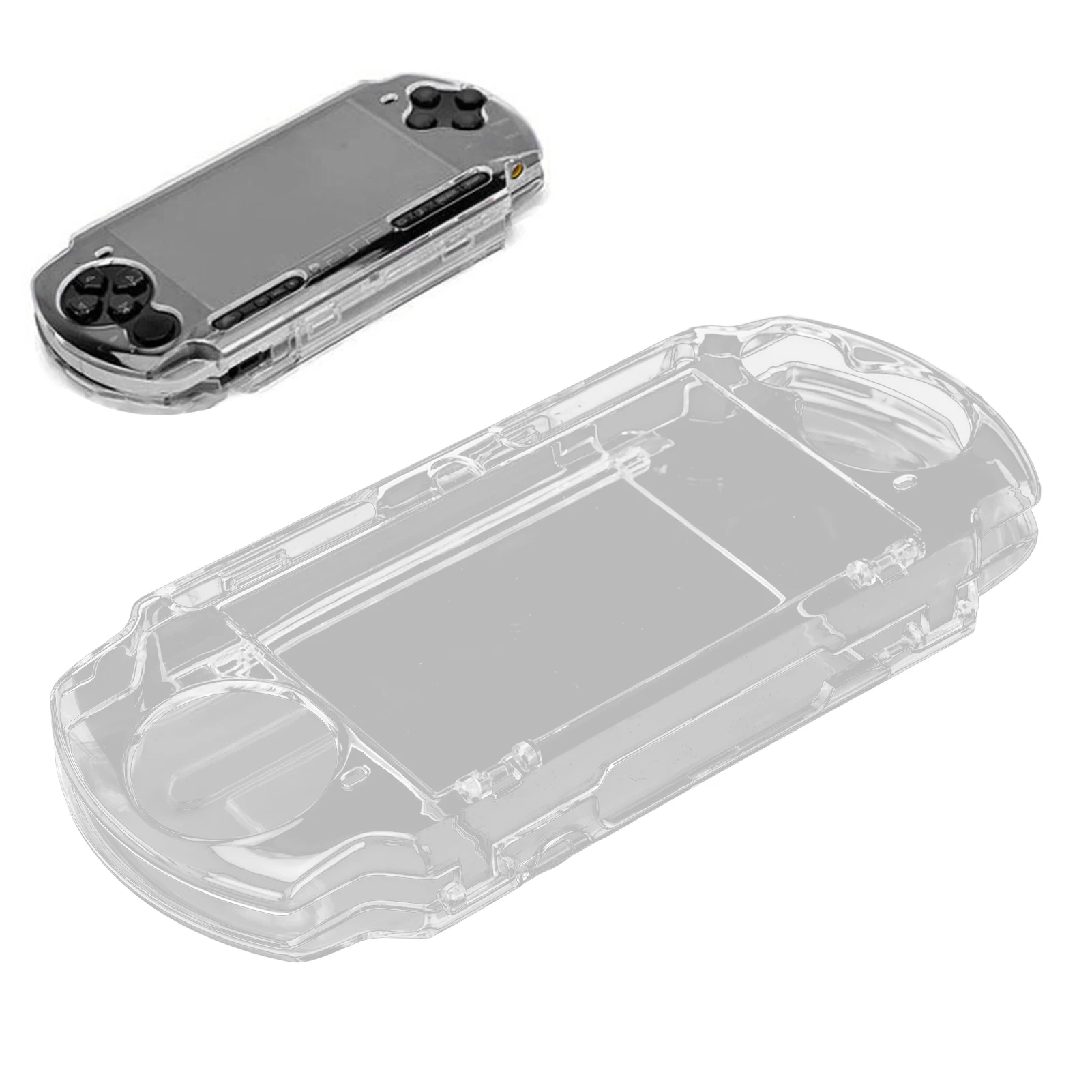 Schutzhülle, kratzfest, verhindert ein Verrutschen mit Filmhalterung für PSP2000/3000, transparentes, stilvolles Schutzzubehör