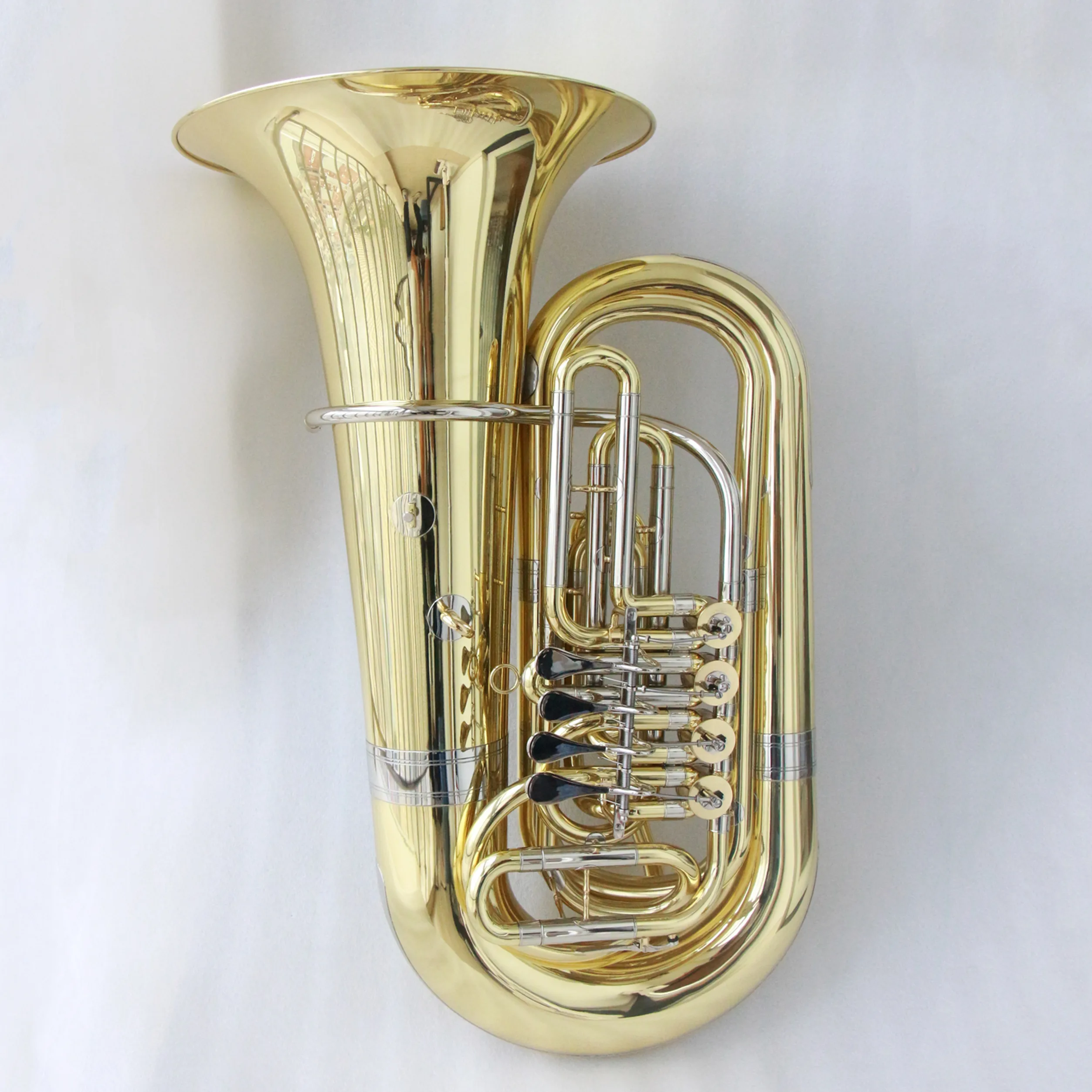 High-end Professional Level Tuba Brass Instrument Gold Lacquer