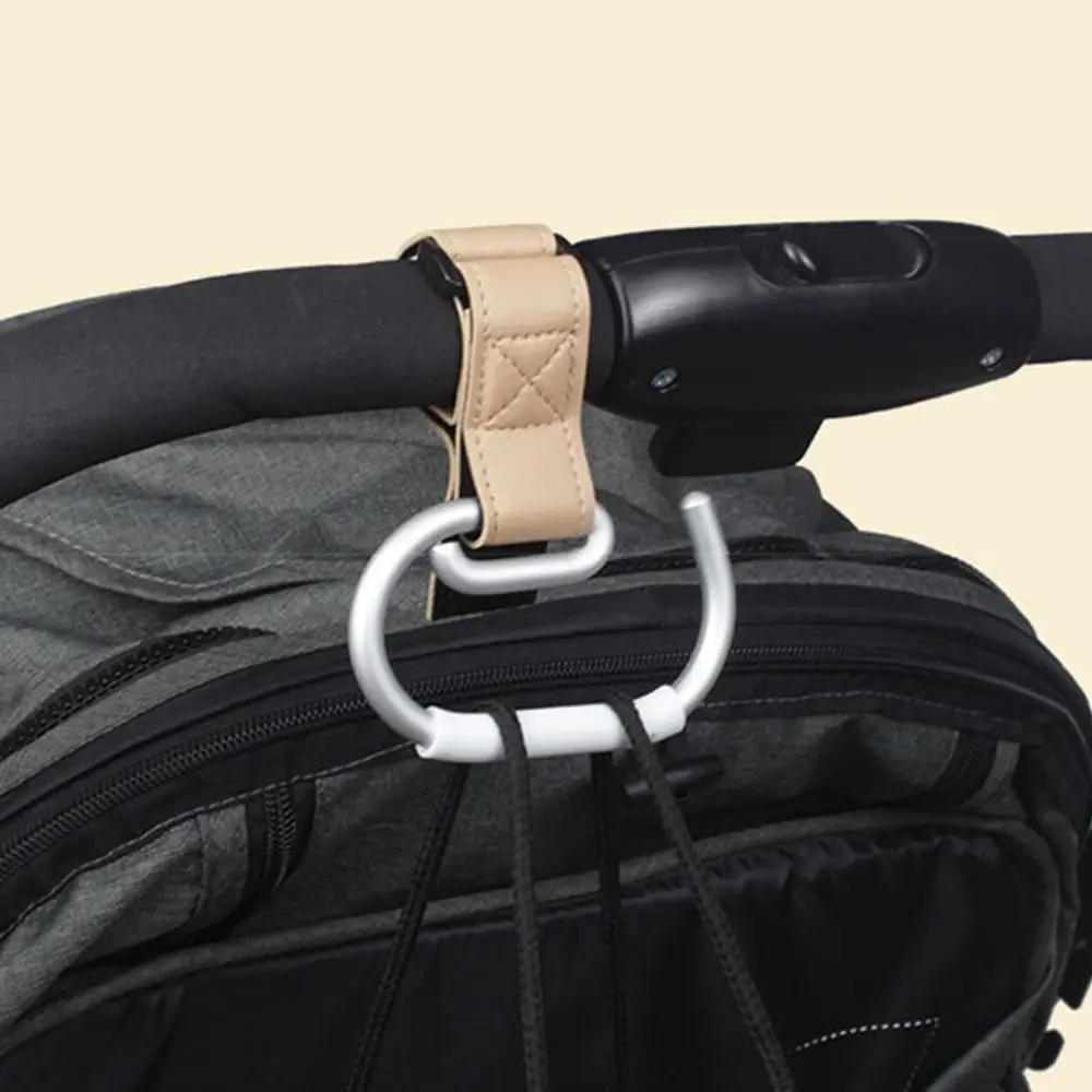Cute PU Baby Stroller Hooks Solid Color Cart Organizer Hanging Hook Stroller Accessories Cartoon Stroller Accessories Baby