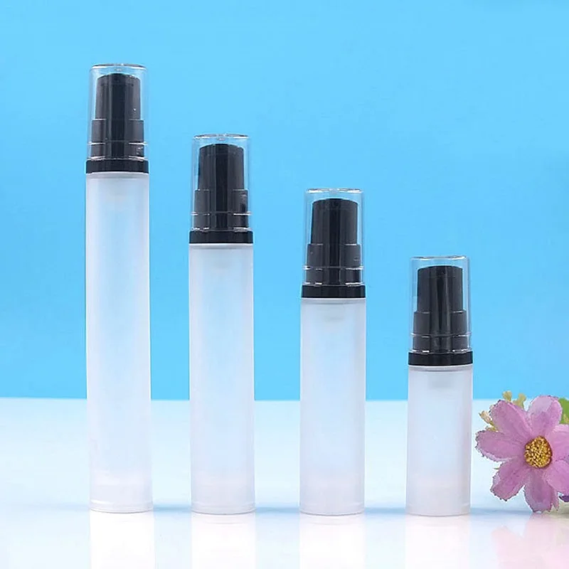 5ML10ML15ML frosted airless bottle black vacuum pump lotion emulsion serum sample eye essence skin care sprayer toner packing