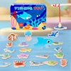 Wooden Montessori Catching Toys Funny Fine Motor Skill Fish Cognition Puzzle Toy Colorful Wooden Magnetic Fishing Game 1