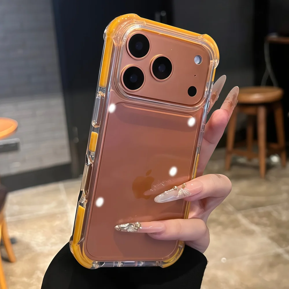 Shockproof Armor Bumper Case with Magnetic Wireless Charging Compatibility - Hybrid Hard PC Cover