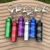 Embossed Aluminum Alloy Jar Medicine Box herb Box With Keychain Storage Tank Container Jars Smoking Accessories 1
