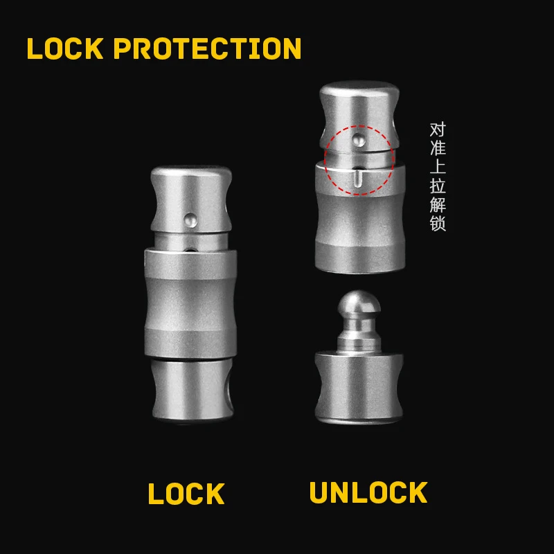 Titanium Alloy Quick Release Ultra-Light EDC Keychain with 360° Rotatable Locking Buckle
