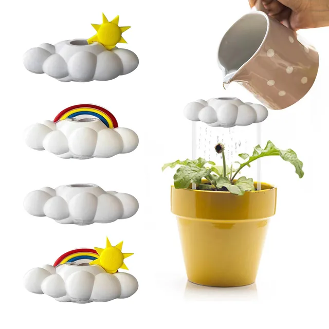 Öntöző Szerszám, Deformált Kerti Dísz Tartó Rudakkal Virágnövények Víz Sprinkler Felhő Öntőkészítő Berendezés