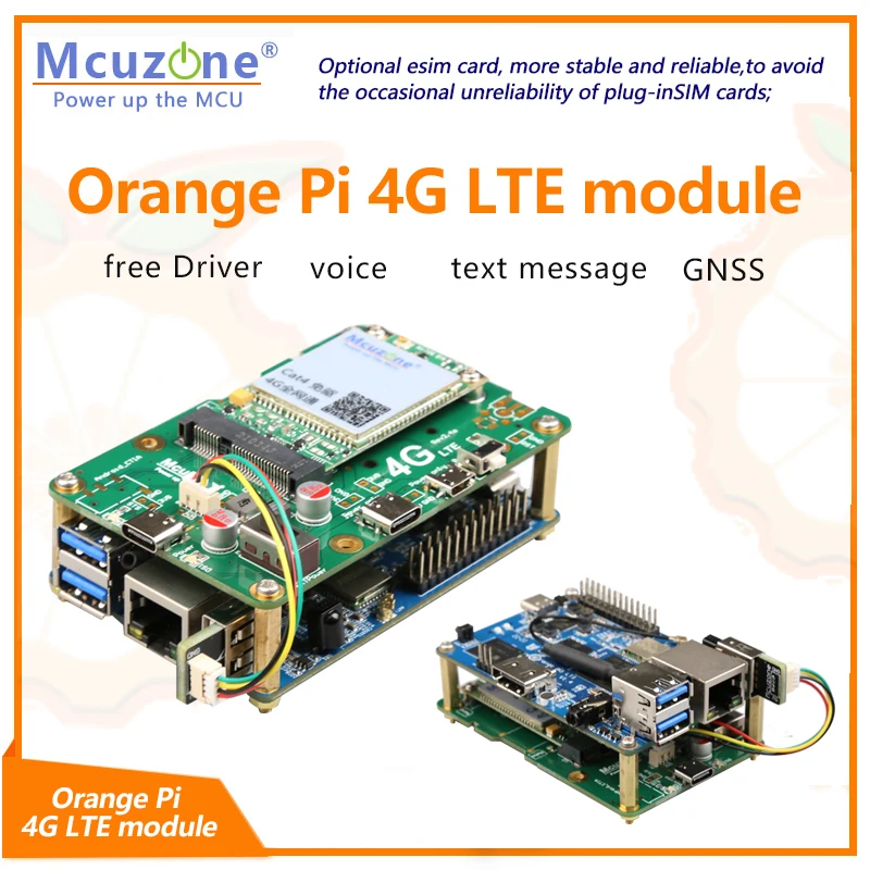 Módulo Laranja pi 4g Lte Cat4 Huawei Me909s821ap v2 Eg25-g Fibocom Qualcomm Gnss Esim Driver Livre Ubuntu Debian Raspberrypi