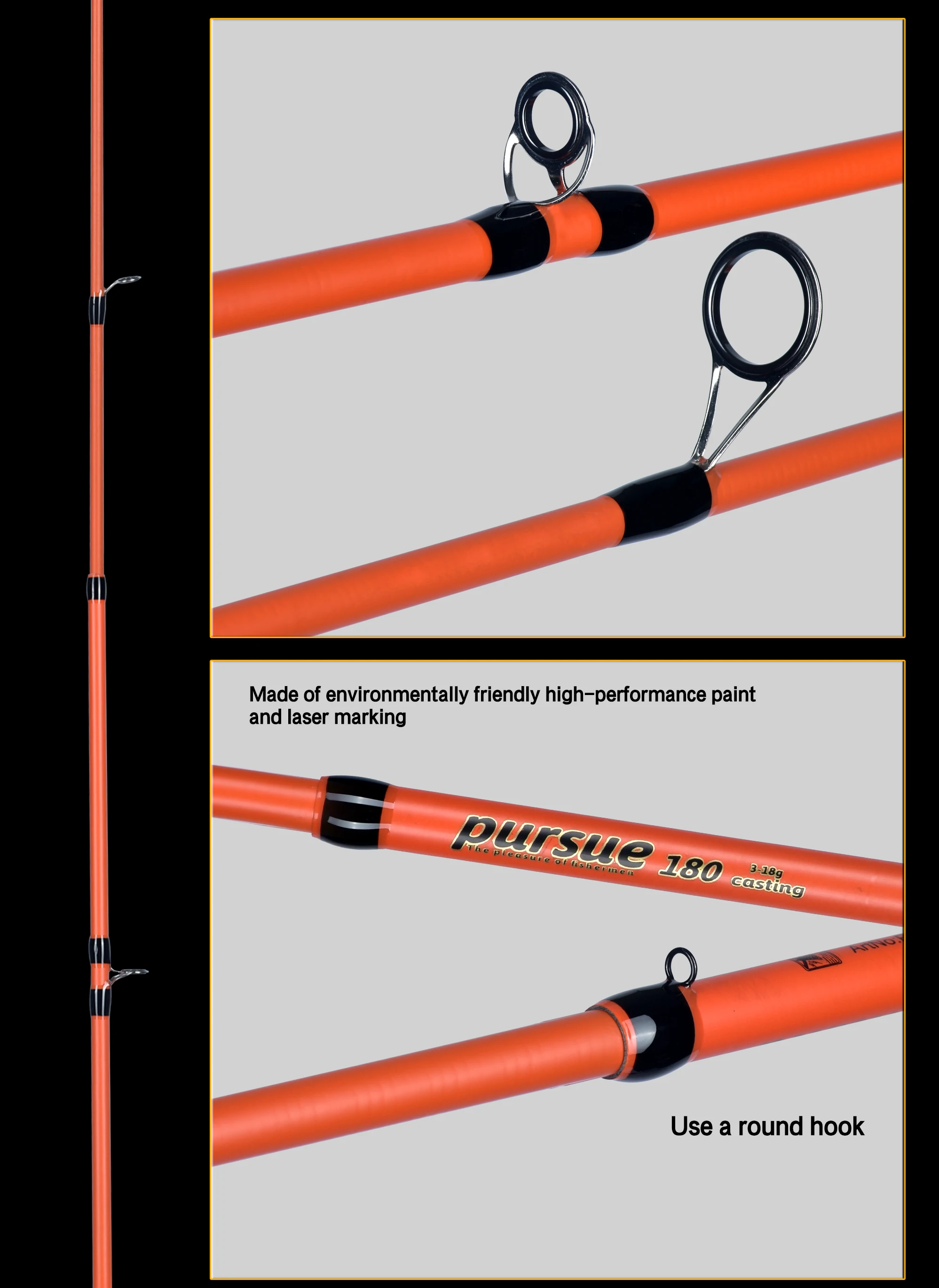 BIUTIFU Casting Spinning Mini Rock Angelrute 1,8 m 2,1 m Carbon Reise Baitcasting Winter Schnell Ultraleicht Köder Gewicht 3-18g Pole – Detail 4