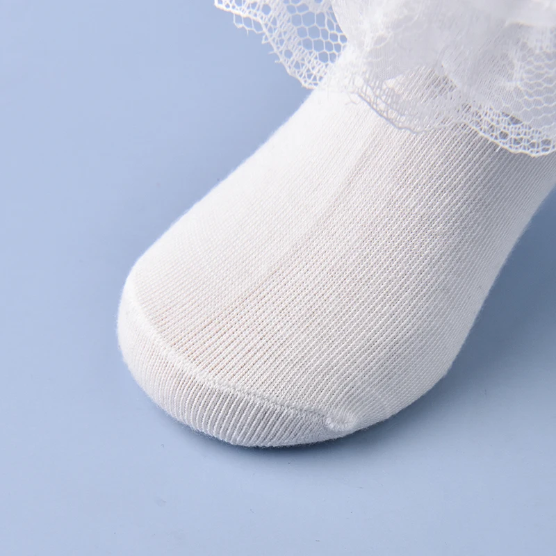 Girls socks lace princess socks large ruffle princess dress lace for newborns / babies / toddlers little girls kids socks