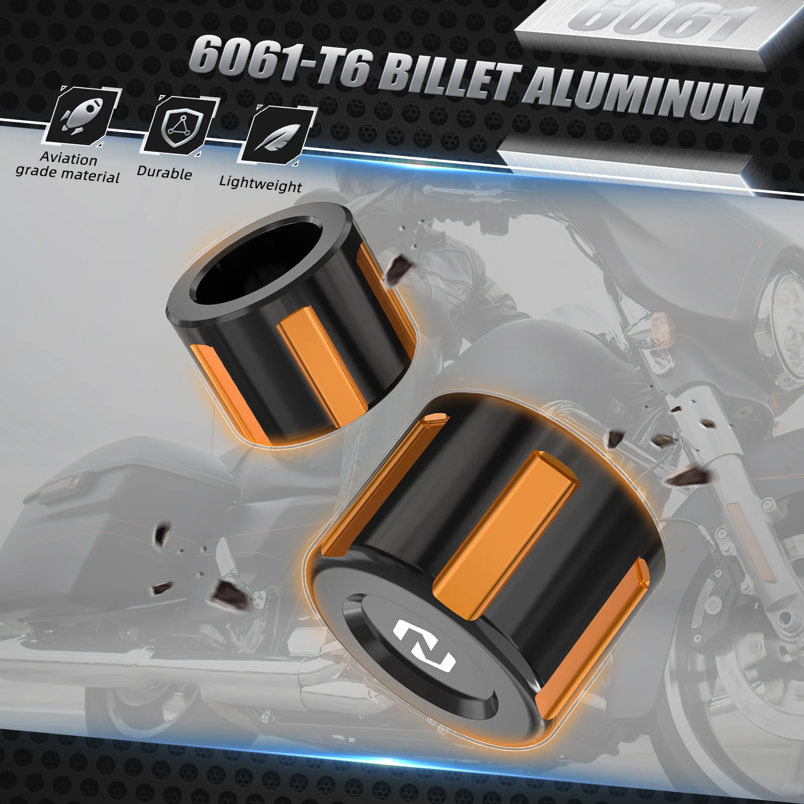 Für Harley Street Glide FLHX 2009–2023 Vorderachsmutterabdeckungen Road King FLHR 2008–2022 Road Glide FLTRX 2015–2023 Ultra Limited – Detail 4