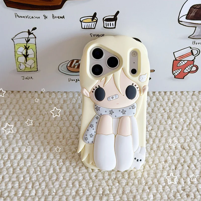 Cute Star Scarf 3D Cartoon Silicone Soft Phone Case