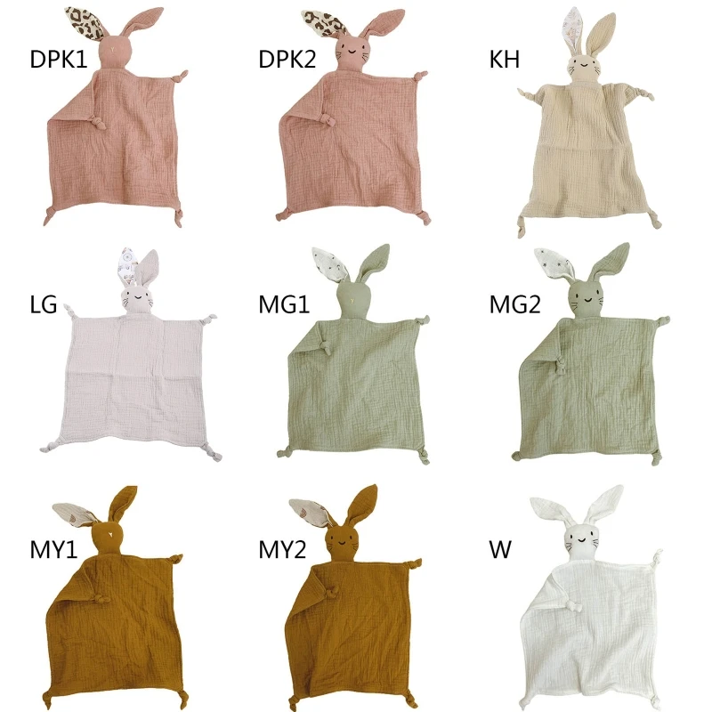 

Muslin Absorbent Bandana Infants Feeding Bib Gift Baby Soothe Blanket Rabbit for DOLL Appease Towel Gauze Bibs Teet G99C