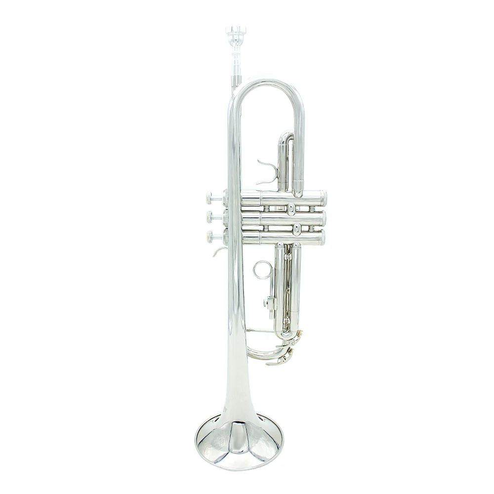 Bb B Flat Trumpet Professional Brass Trompete with Mouthpiece Gloves Cleaning Cloth Strap Case Musical Instrument Accessories
