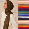 Fashion Modal Cotton Jersey Hijab Scarf Long Muslim Shawl Plain Soft Turban Tie Head Wraps For Women Africa Headband 170x60cm 1
