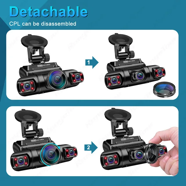 Caméra de Tableau de Bord de Voiture, caméscope vidéo DVR MACHSWON 1080P HD  avec écran de 2,7 Pouces Vision Nocturne Le capteur G Prend en Charge la