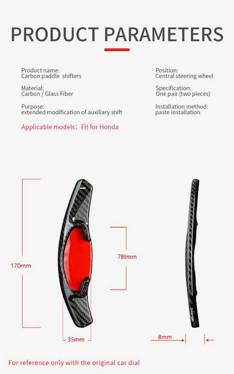 Carbon Fiber Shift Paddle Shifter For Honda Civic FE FL 2021-2023 G11 11 Gen Car Steering Wheel Paddle Shift DSG