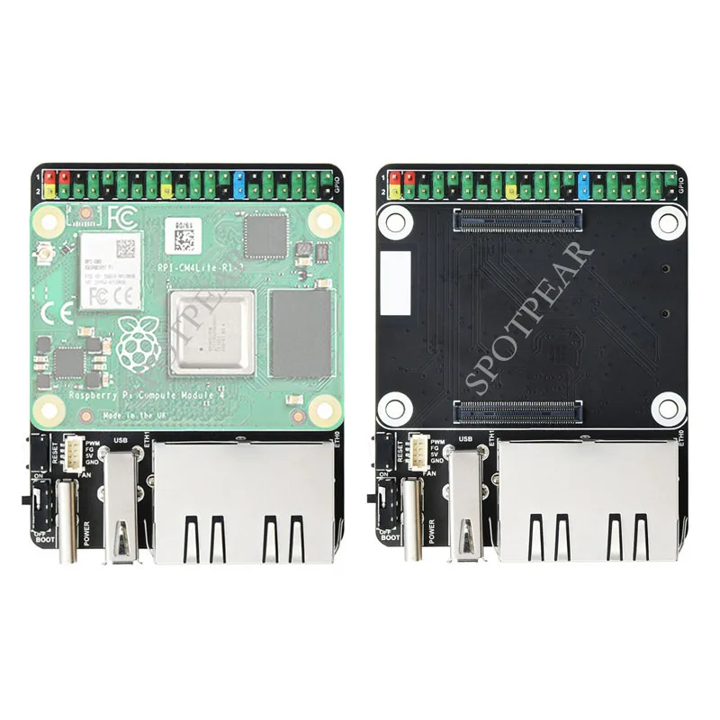 Placa io do Módulo do Raspberry pi Cm4 Ethernet Duplo do Gigabit Mini Router de Código Aberto 5v - Imagem 3
