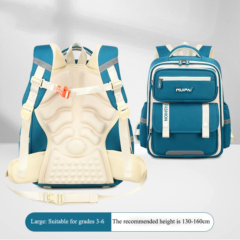 thumbnail image 1 of Mochila para niños de 3 a 6 grados, reducción de carga, fabricantes de múltiples capas, venta al por mayor, mochila escolar en la nube, protección de la columna vertebral para escuela primaria masculi, 1 of 5