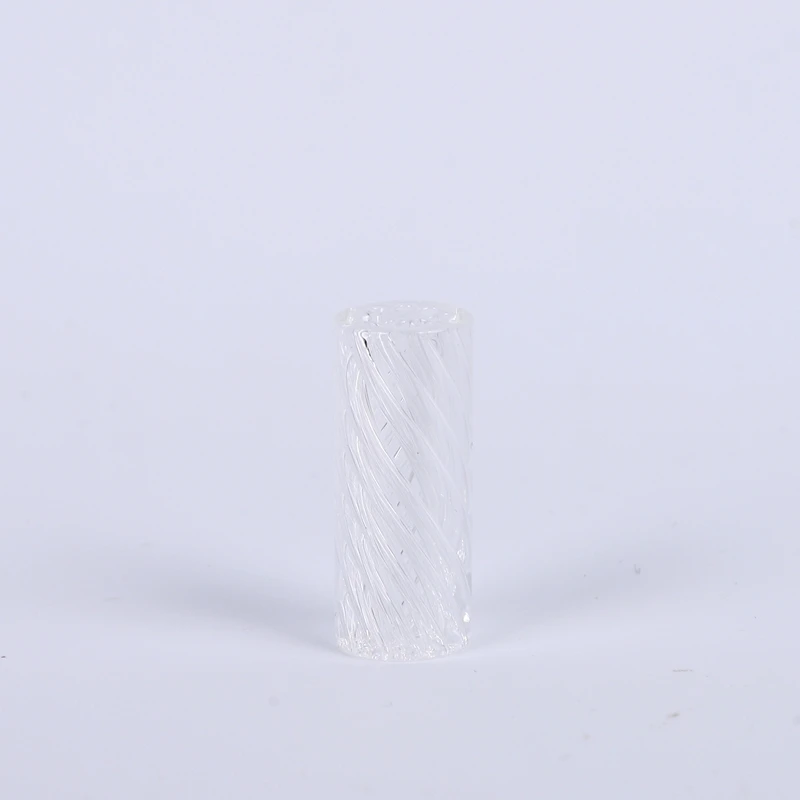 Retail 5pcs/box In Stock 8 Holes Spiral Screw Line Style Transparent Smoking Glass Filter Tips with 8 Holes Smoking Accessories