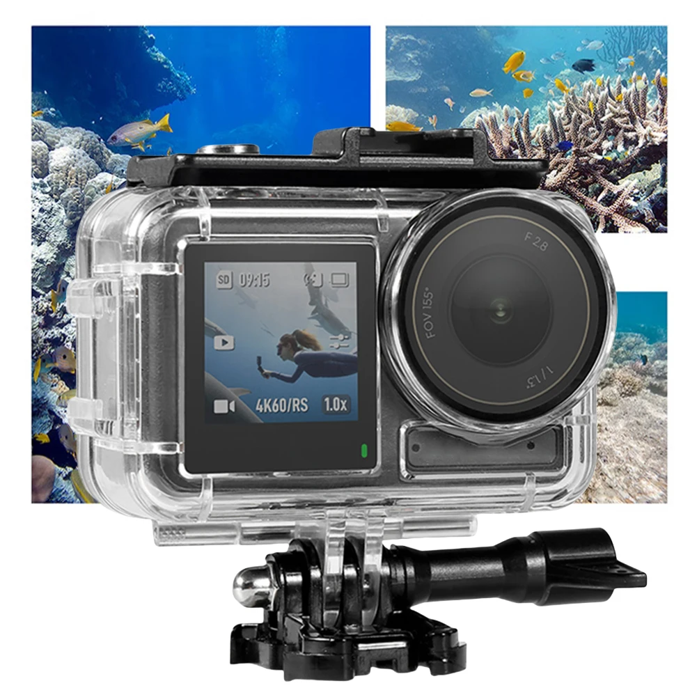 60M/196FT Waterproof Case Diving Housing Case Anti-Fog Underwater Dive Housing for DJI Osmo Action 5 Pro/4/3 Camera Accessories