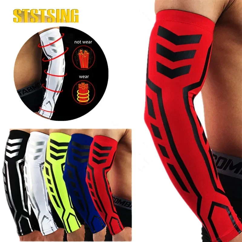 Outdoor Compression Breathable Arm Sleeve Men Women for Basketball Volleyball Baseball Cycling Running Tennis 1Pcs