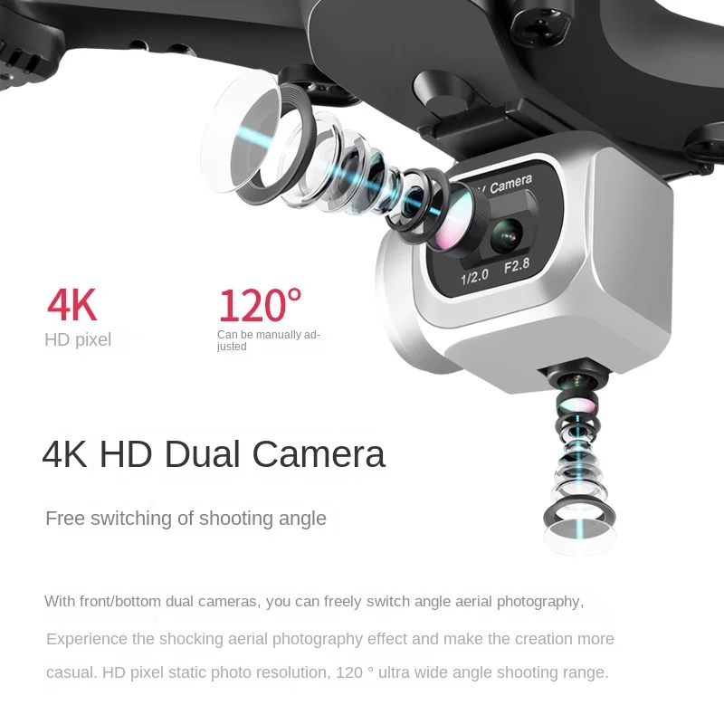 RC JC801 Drone with Dual HD 4K Cameras, Remote Control & Quadcopter –  Perfect for Aerial Photography - AliExpress