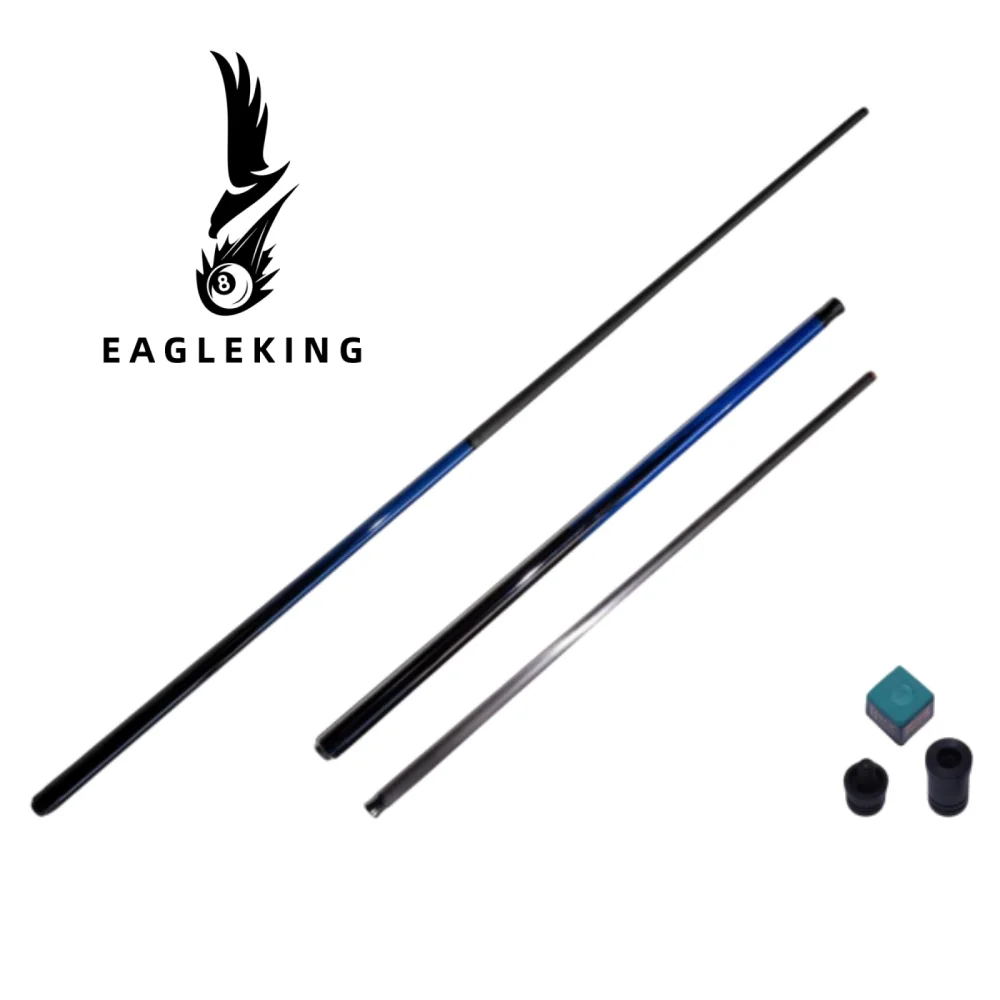 EAGLEKING Brand Carbon Fiber 1/2 Break Cue 12.9mm Tip Size Black