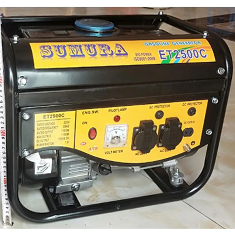 NEW 1600W portable gasoline generator household single-phase small mini outdoor battery car charging generator 350CC