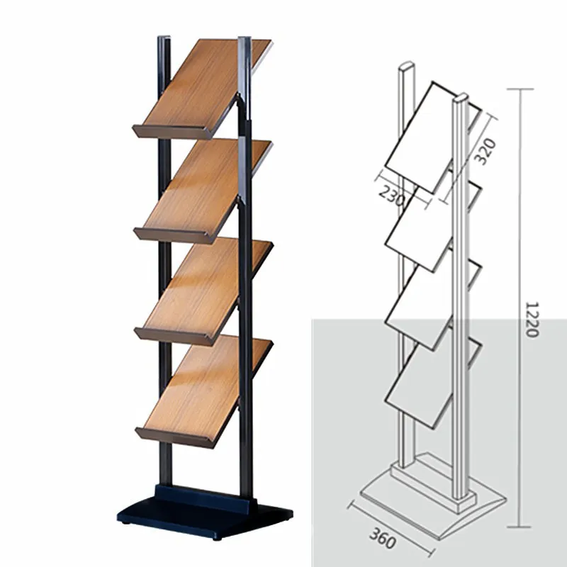 Simple Newspaper Rack A4 Magazine Rack Creative Newspaper Book Vertical Floor-standing Multi-layer Furniture estantes FYMR