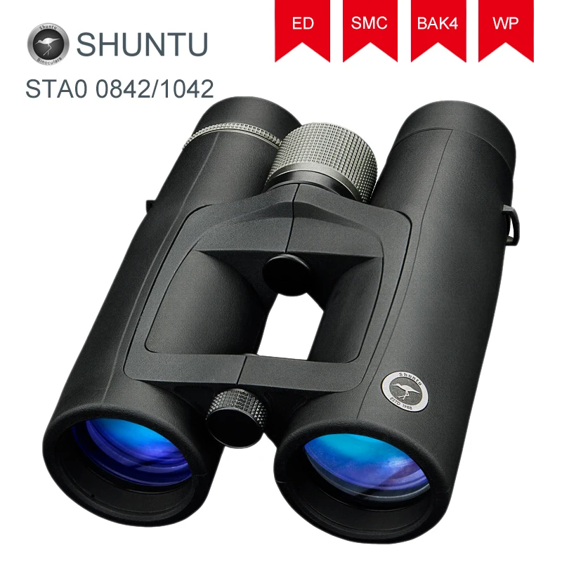 

SHUNTU ED Binoculars 8X42/10X42 Powerful Long Range Prismatic SMC Coating IPX7 Waterproof BAK4 Ergonomic Design Telescope HD